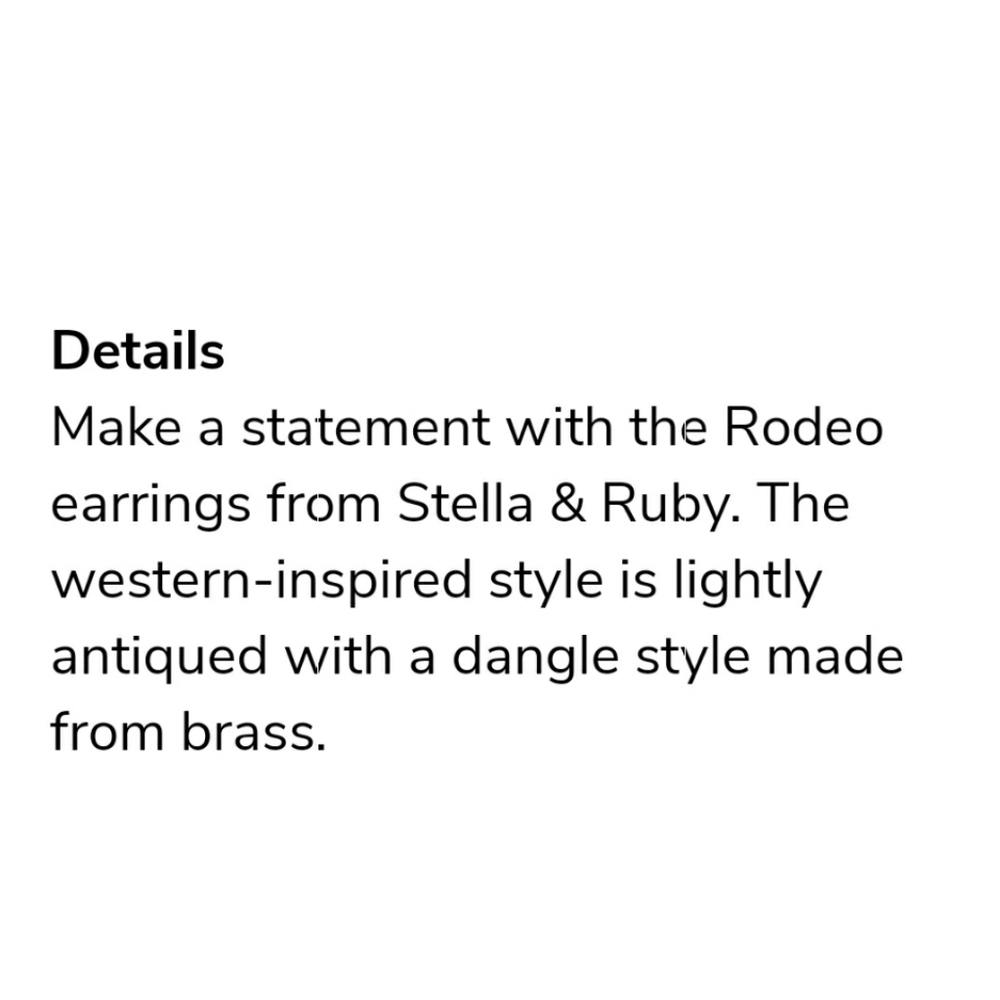 Stella & Ruby Rodeo Earrings - Picture 4 of 4